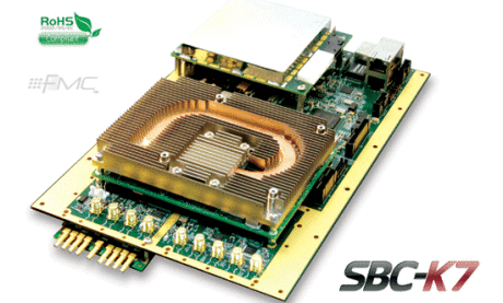 SBC-K7, standalone PC with HPC FMC site and LPC FMC site, Kintex7, COMexpress CPU, 4 SATA, USB, DisplayPort, Ethernet etc.