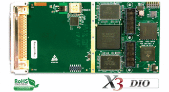 X3-DIO for digital interface applications with a Spartan 3A FPGA, virtual FIFO using SRAM to and from host via x1 PCIe.