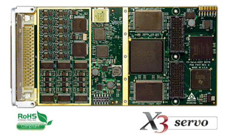X3-Servo, 12 channels of Adc and Dac for servo control loop applications using a Spartan3A DSP for the loop control.