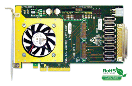 XMC to PCIe adapter, for using a XMC module for Data Acquisition and FPGA in a desktop PC PCIe slot.