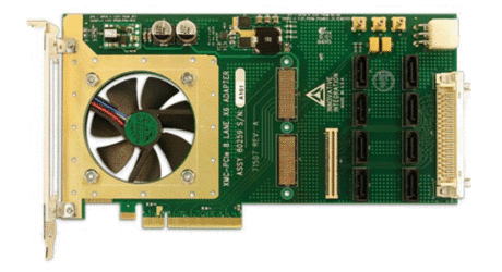 XMC to PCIe adapter, for using a XMC module for Data Acquisition and FPGA in a desktop PC PCIe slot.