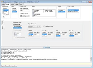 User interface for Digital Receiver using AD9680-1000 as front end and Kintex7 for DDC