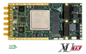 Dual 5.1GSPS 16-bit DAC's, PLL, Kintex Ultrascale, DDR4 DRAM, PCIe, XMC module