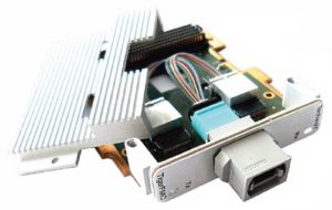 SAMTEC Firefly Micro Flyover system on an FMC module for optical communications