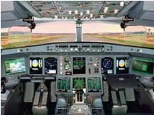 Airbus A350 Cockpit simulator