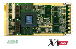 Eight 300MSPS 16 bit Dacs, Xilinx Artix-7 FPGA, DDR3 memory and 4 lanes Gen2 PCIe