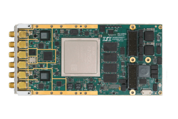 Dual 12GSPS 16-bit DAC's, PLL, Kintex Ultrascale, DDR4 DRAM, PCIe, XMC module
